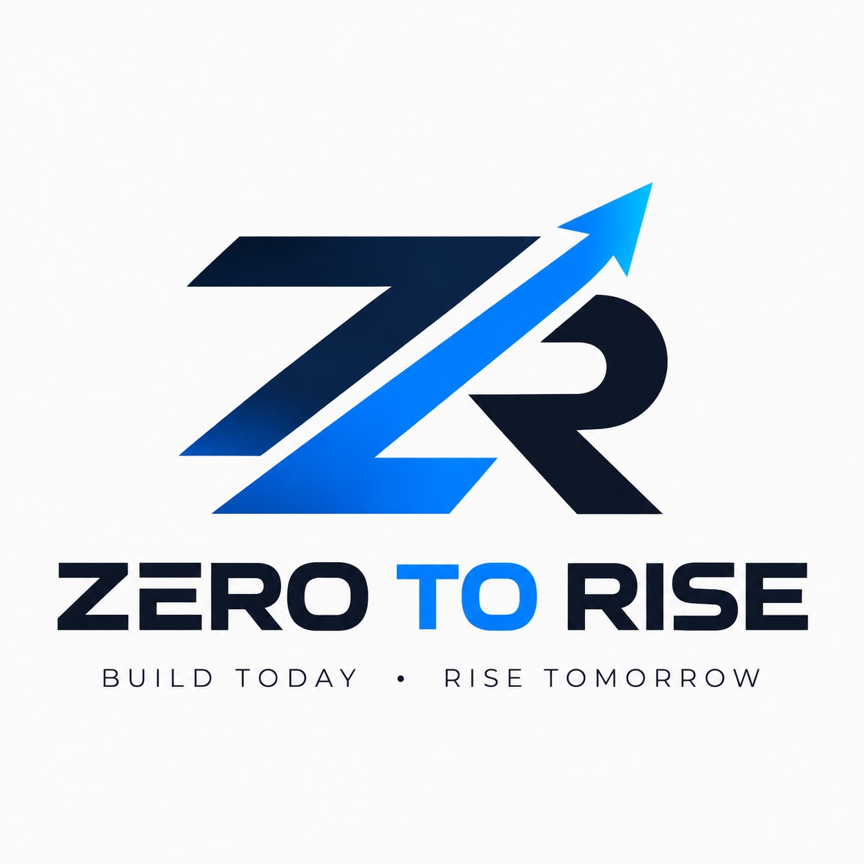 Logo Zero To Rise — Build Today, Rise Tomorrow